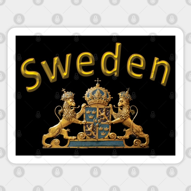 Coat of arms of Sweden. Sticker by Luggnagg